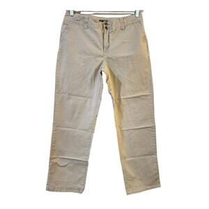 Mountain Lake Womens Khaki Chino Pants Size 14P Petite Beige Mid Rise Stretch